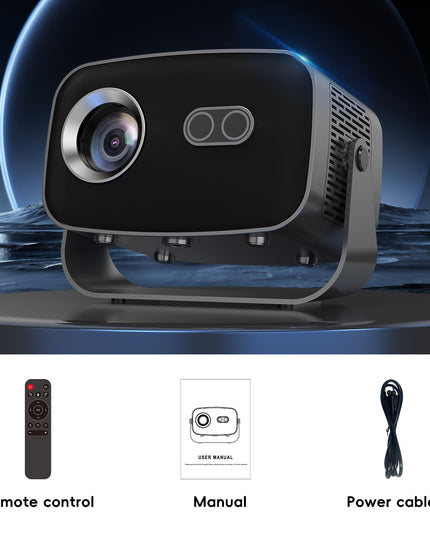 V100 Auto-Focus 4K Mini Projector (950S)with Android WiFi for Home Theater 197*91*101MM(2+8G)