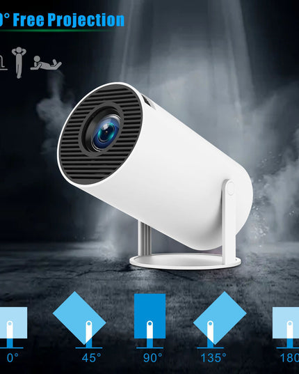 Portable 180 Degrees Adjustable Mini Projector - Full HD Home Theater