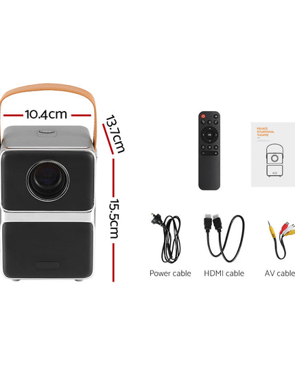 Devanti Portable Mini Video Projector 4K Wifi Home Theater HDMI Support 1080P