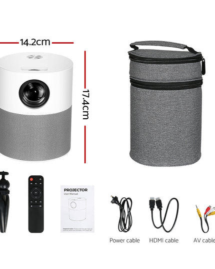 Devanti Portable Mini Video Projector 1080P Wifi Home Theater HDMI Carry Bag