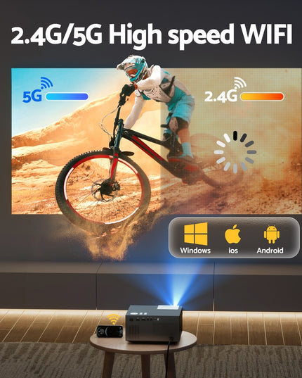 Devanti Video Project 4K 1080P Official Google TV 5G Wifi Home Cinema