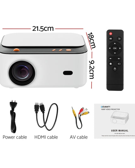 Devanti Video Project 4K 1080P Android 5G Wifi Home Cinema