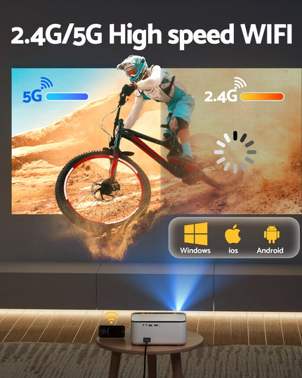 Devanti Video Project 4K 1080P Android 5G Wifi Home Cinema