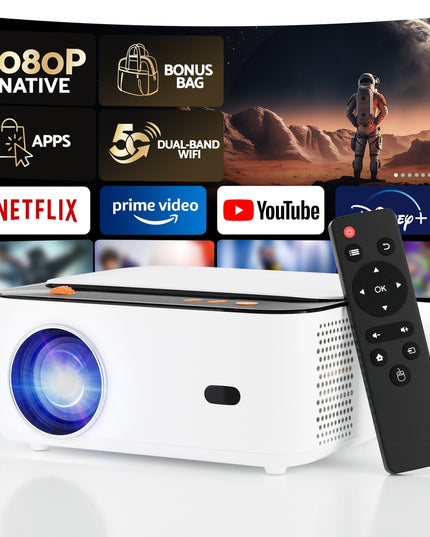 Devanti Video Project 4K 1080P Android 5G Wifi Home Cinema