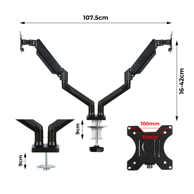 Traderight Monitor Stand Dual Arm  for 13"-32"-1954802401177374722